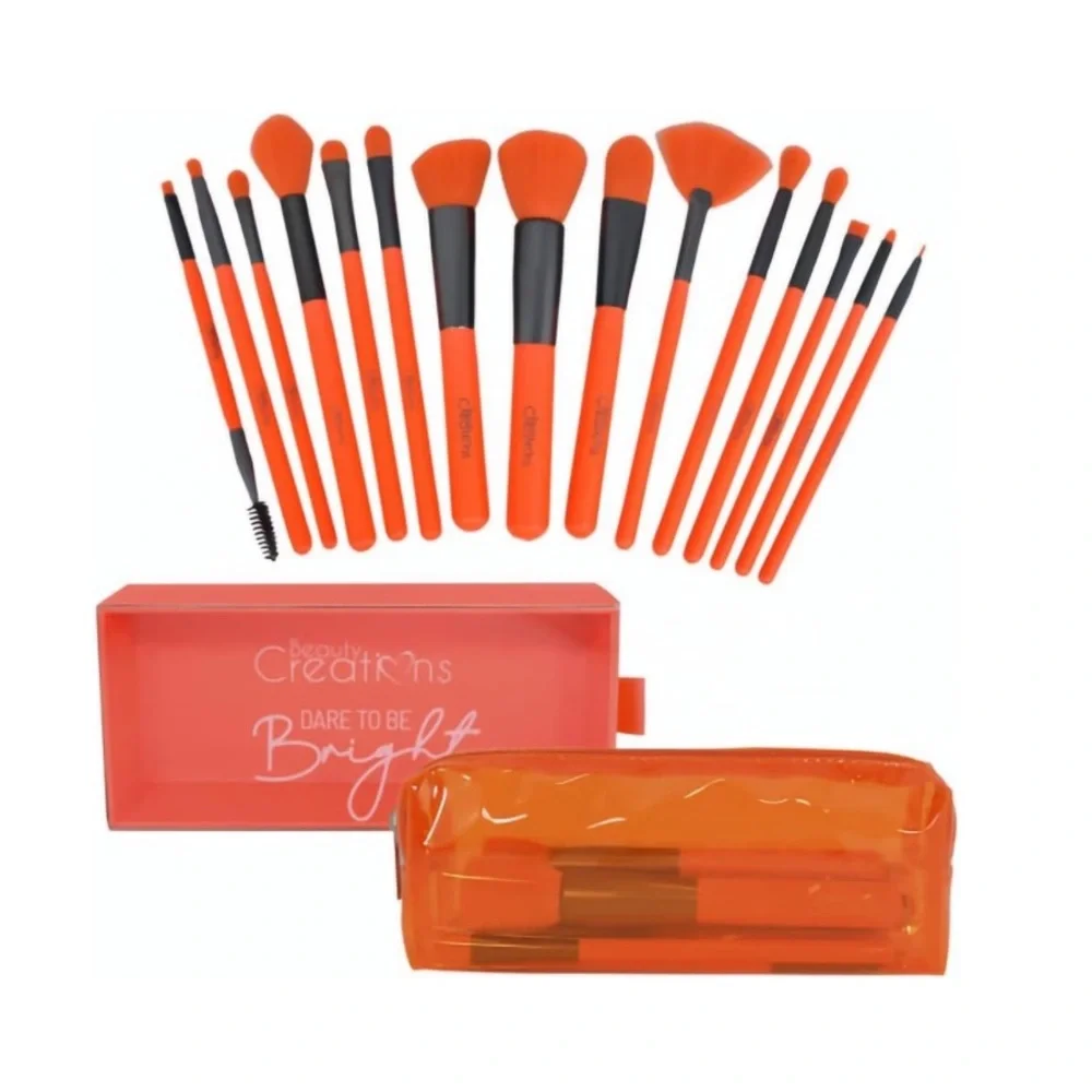 BEAUTY CREATIONS Hot Pink 15-PC Makeup Brushes